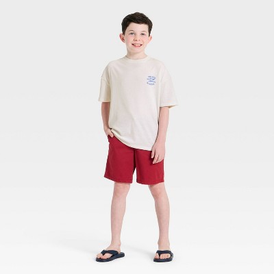 Cat & Jack Boys' Short Sleeve Partners in Brine Oversized Graphic T-Shirt - Cat & Jack™ Cream M — фото 4