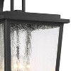 Minka Lavery Modern Outdoor Wall Light Fixture Sand Black 4-Light 23" Clear Seeded Glass Shade for Post Exterior Porch Yard Patio - 2 of 2