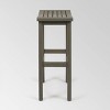 Caribbean 4pK Acacia Wood Barstools Gray - Christopher Knight Home - 3 of 4