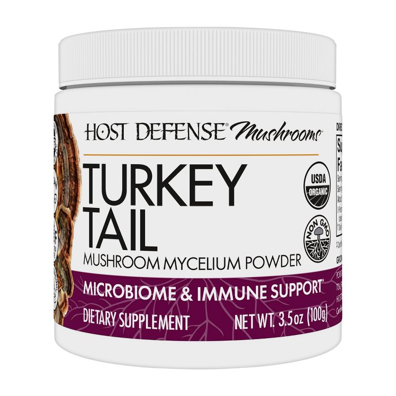 Host Defense Turkey Tail Mushroom Powder, Mushroom Supplement, Plain, 3.5 Ounce, 1 of 10