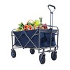 YONWAY Foldable Large Utility Shopping Wagons Carts with 4 All-Terrain Wheels 150lbs Capacity Portable for Sand,Camping Fishing,Shopping - 2 of 4