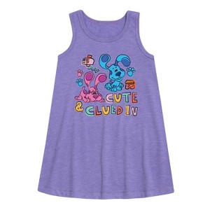 Girls' - Blue's Clues & You! - Cute & Clued In Graphic Sleeveless Aline Dress - 1 of 2