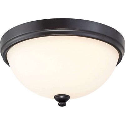 Minka Lavery Shadow Glen 15" Wide Round Castle Bronze Ceiling Light