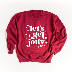 Simply Sage Market Women's Graphic Sweatshirt Whimsical Let's Get Jolly - 1 of 4