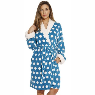 Just Love Womens Plush Printed Plaid Robe | Ladies Bathrobe