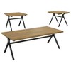 Gunmetal 3-Piece Occasional Set with Tabletops ¨C Coffee and End Tables for Living Room - 2 of 4