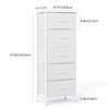 CAVINAS Modern 5-Drawer Tall Dresser for Bedroom, Chest of Drawers & Storage Cabinet with Fabric Bins & Wooden Top for Closet/Entryway/Nursery - 3 of 4