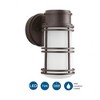 Progress Lighting Belle 1-Light LED Small Wall Lantern in Textured Graphite with Shade - 4 of 4