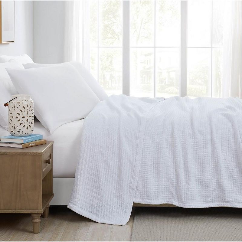 Southshore Fine Living Ashmore Collection 100% Cotton Bed Blanket basketweave luxury blankets, 2 of 7