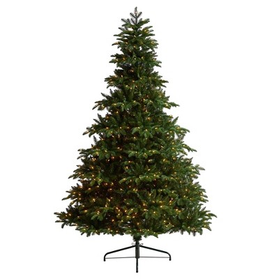 Nearly Natural 8-ft South Carolina Spruce Christmas Tree with 700 White Warm Lights and 3412 Bendable Branches