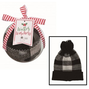Transpac Acrylic Multicolor Christmas Beanie in Ball Ornament - 1 of 2