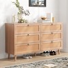 ORRD Rattan 6 Drawer Double Dresser for Bedroom, Chest of Dressers, Modern Dresser Drawer Chest - 2 of 4