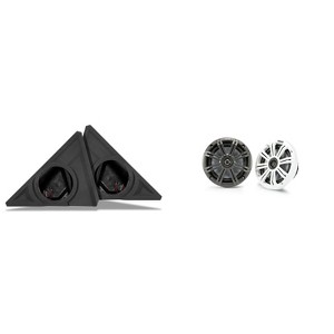 Kicker 45KM654 6.5" Marine Speakers and Front 6.5in Speaker Pods Compatible with Polaris Slingshot 2015-2025 - 1 of 4