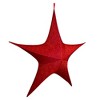 Northlight Foldable Tinsel Star Outdoor Christmas Decoration - 51" - Red - 3 of 4