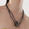 SOHI Women's Charcoal Grey The Mirror Multi-Layer Necklace - 4 of 4