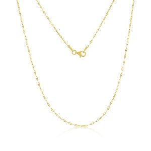 Classic Gold 14K Yellow Gold Diamond-Cut Linked Mirror Chain - Available Sizes: 16 , 18 , 20 Inches - 1 of 3