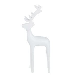Northlight Solid Petite Reindeer Christmas Decoration - 8.25" - White - 1 of 4
