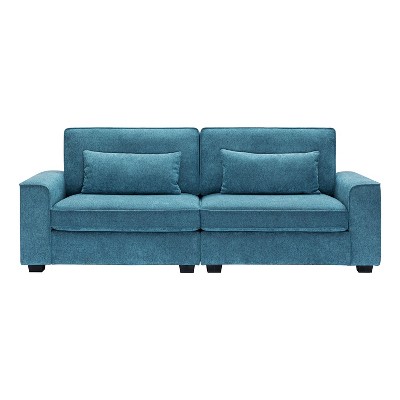 NicBex 79.5 Inch Modern 2-Seater Sofa with 2 Throw Pillows for Living Room,Apartment,Bedroom