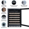 46-Bottle Built-In/Freestanding Wine Cooler – Single Zone Wide Temp Range (41–64°F), Touch Control & Metal Design | Perfect for Home - 2 of 4
