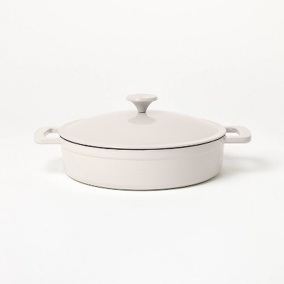 6 Enameled Cast Iron Skillet Light Gray - Figmint™ : Target