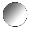 Cesar Circle Brushed Black Aluminum Frame Large Circle Black Round Wall Mirror -The Pop Home - 3 of 4