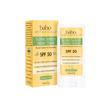 Babo Botanicals Super Shield Sport Sunscreen Stick Fragrance - SPF 50 - 0.6oz