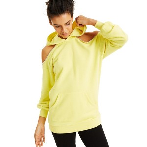I.N.C International Concepts Womens Bling Cutout Hoodie Sweatshirt, Yellow, X-Small - 1 of 1