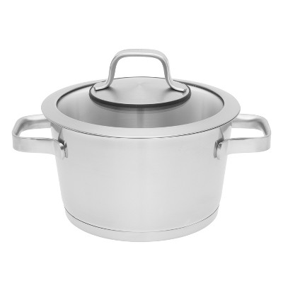 BergHOFF Essentials 7" 18/10 Stainless Steel Covered Stockpot 2.5 Qt  - Manhattan