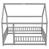 NicBex Full Size Wooden Platform Bed, House Shaped Bed Frame with Guardrails for Boy and Girl, Easy Assembly - 4 of 4