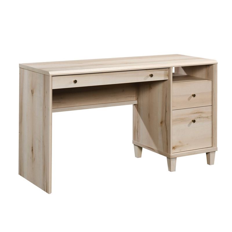 Willow Place Single Ped Desk Pacific Maple - Sauder: Executive Style, Keyboard Shelf, File Storage, MDF Construction, 1 of 9