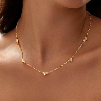 Turandoss 18K Gold Choker Necklace for Women Girls - Dainty Charm Necklaces Non Tarnish, Gold Jewelry for Women, Birthday Gifts for Girls, 15+2.5In