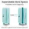 Luggage Sets 3 Piece 100% PC Hard Shell and Lightweight Suitcase with Front Pocket and Spinner Wheels - 3 of 4