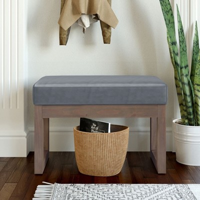 NicBex Modern Soft Cushion Small Footstool Ottoman Bench with U-Shaped Legs,Upholstered Shoe Bench for Living Room,Bedroom,Entryway
