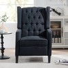 PU Manual Wingback Recliner Chair with 3-Position Adjustment and Decorative Nailhead Trim - 2 of 4