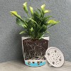 Self-Watering Plant Pot Set of 2 – 10" Gray & Black (1 of each color) - 4 of 4