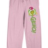 The Grinch Wreath Logo Women’s Cradle Pink Sleep Pajama Pants - 2 of 4