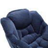 Racxily Lazy Chair with Ottoman, Navy Blue Ergonomic Lounge Chair - Soft Upholstered Modern Accent Chair for Corner/Reading Small Space - 4 of 4