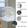Small Bird Cage with Wheels, 44 Inch Parakeet Cage with Top Stand, 3 in 1 Bird Carrier - Triple-Function Detachable Twin Compartments - 3 of 4