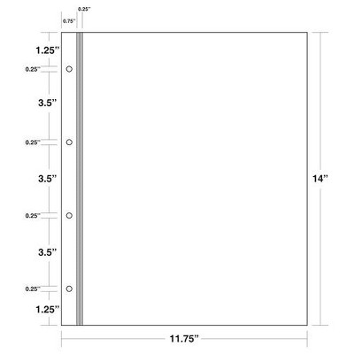  Pina Zangaro 14x11  Double Sided Matte Inkjet Paper with 4 Holes for Post Bound Albums, 10.8 mil, 235 gsm, Portrait Format, 25 Sheets. 