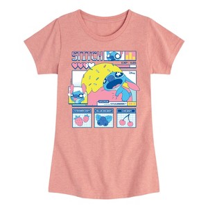 Girls' - Disney - Stitch Food Kawaii Fitted Short Sleeve Graphic T-Shirt - 1 of 4