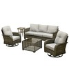 XIZZI Patio Furniture Sets Designed for Outdoor Relaxation, Comfy 3.5-Inch Cushions & 360° Swivel Action for Extra Comfort, 5 Pcs/Set, Gray - 2 of 4