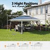 13x13FT Pop-Up Gazebo with Mosquito Net, Instant Canopy Tent, Double Roof, Adjustable Height, UV-Resistant Outdoor Shelter for Patio & Garden - 4 of 4