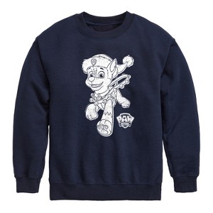 Boys' - Paw Patrol - Chase Christmas Bells Graphic Long Sleeve Fleece Sweatshirt - 1 of 4