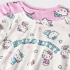 Toddler Girls' 4pc Cotton Snug Fit Hello Kitty Pajama Set - Off-White - 3 of 4