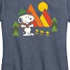 Women's - Peanuts - Retro Snoopy and Woodstock Forest Short Sleeve Graphic T-Shirt - 2 of 4
