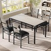 Jojoka 3/5-Piece Kitchen Dining Set with  Upholstered Chairs for Small Space, Kitchen Room, Apartment - 2 of 4
