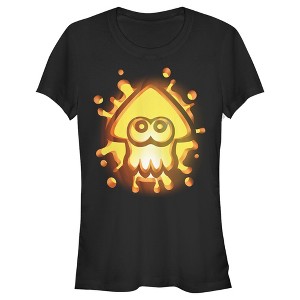Juniors Womens Nintendo Halloween Splatoon Pumpkin T-Shirt - 1 of 3
