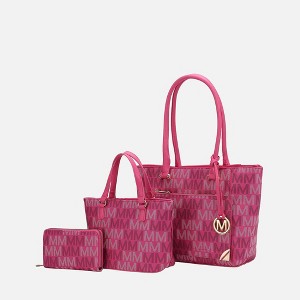 MKF Collection Lady II M Signature Large Tote, Small Tote & Wallet Set Vegan Leather, Stylish Women’s Handbag M Design by Mia K - 1 of 4