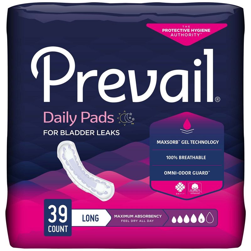 Prevail Daily Bladder Control Pad Heavy Absorbency Large / X-Large, 1 of 4
