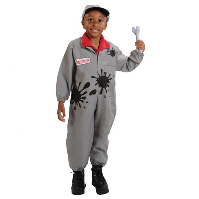 Kaplan Early Learning Grey Kids Mechanic Dress-Up Washable Outfit